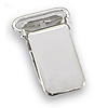 set of suspender clips 15mm silver-plated