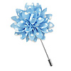 Lapel pin dahlia dots light blue white