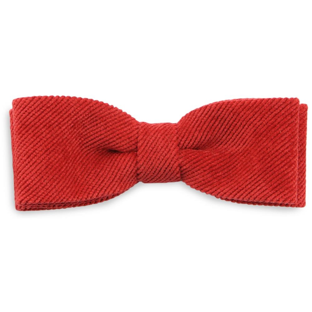 Kids bow tie Corduroy red - 1