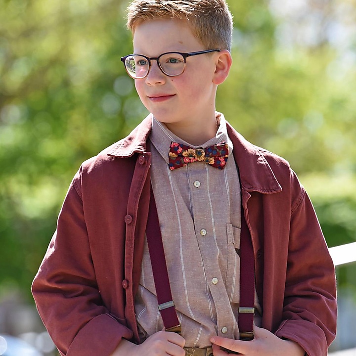 kids suspenders combi pack Retro Ranonkel bordeaux