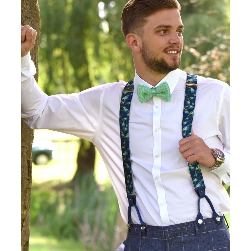knitted bow tie mint green - 4