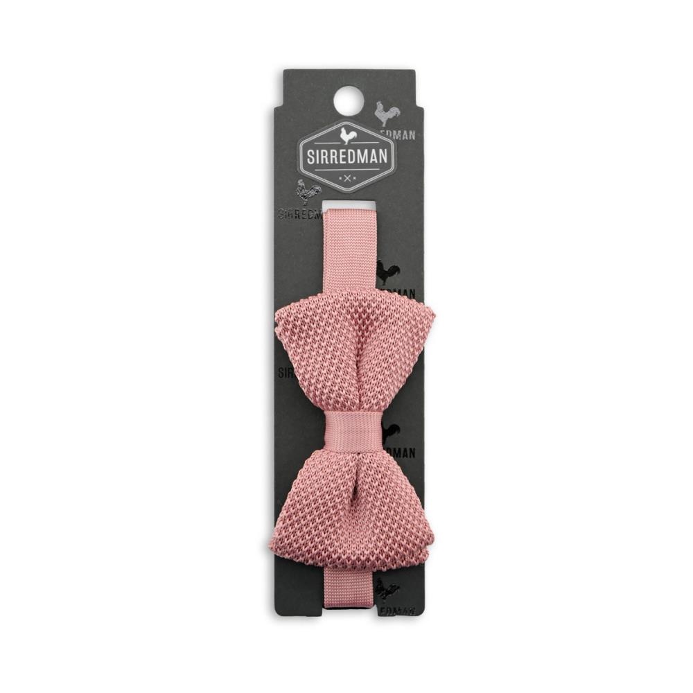 knitted bow tie soft pink - 4