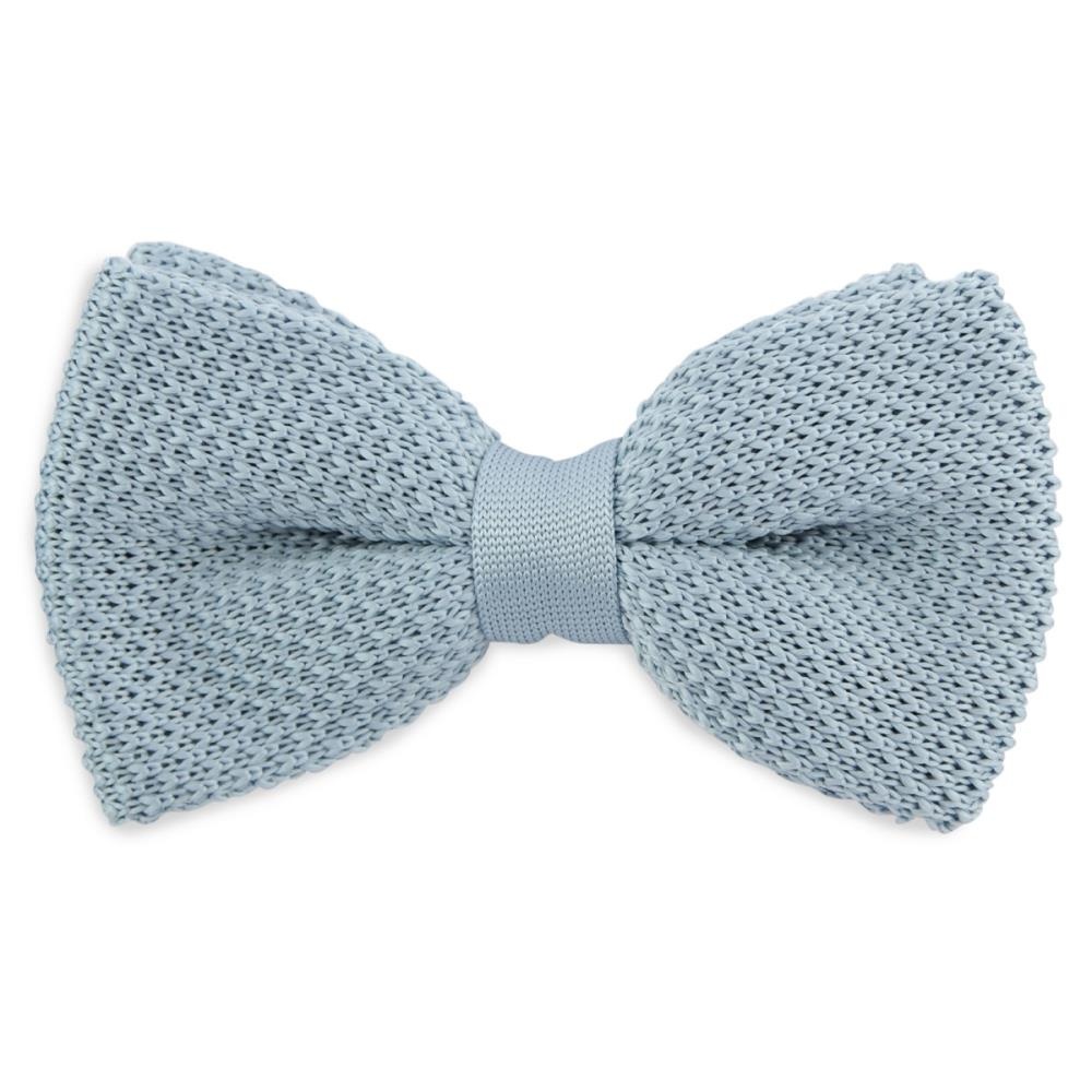 knitted bow tie Stone Blue - 1