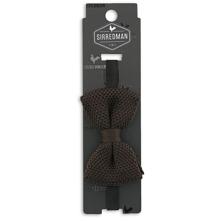 knitted kids bow tie dark brown