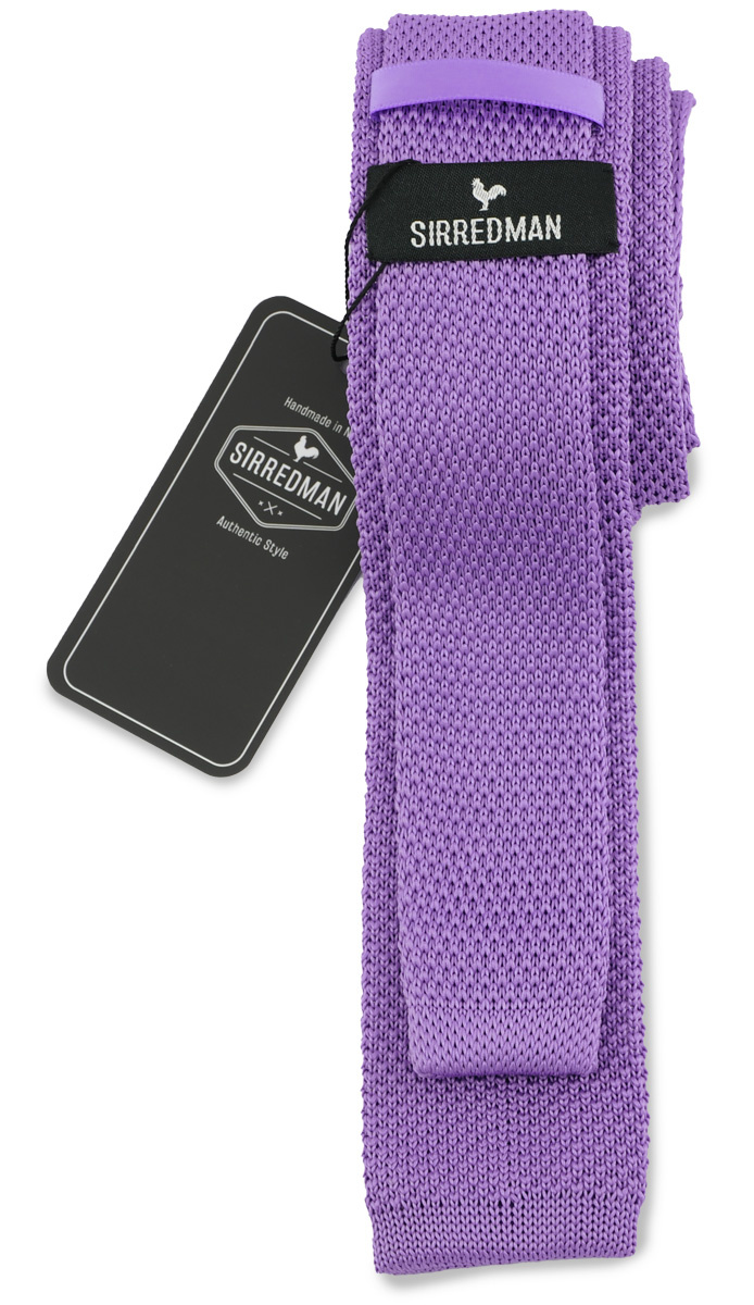 knitted tie lilac - 2