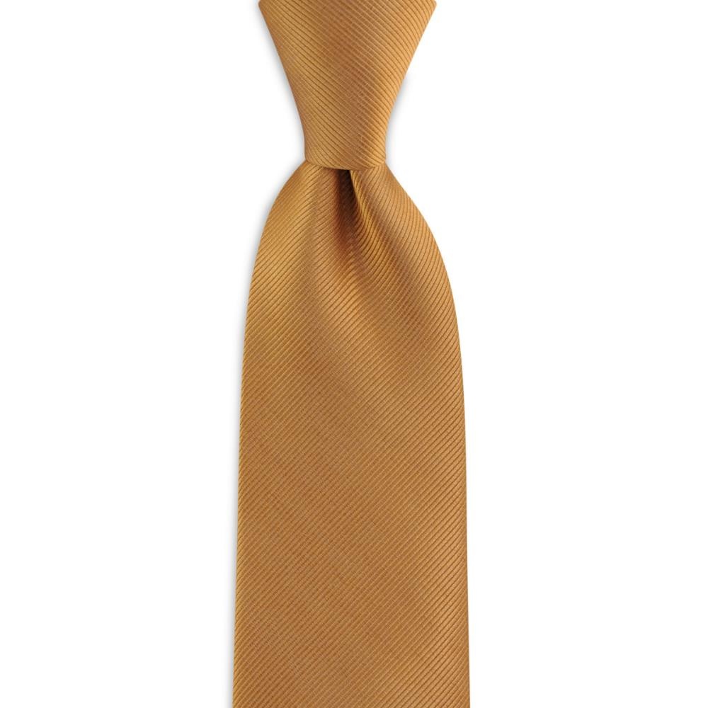 Necktie silk repp cognac - 1