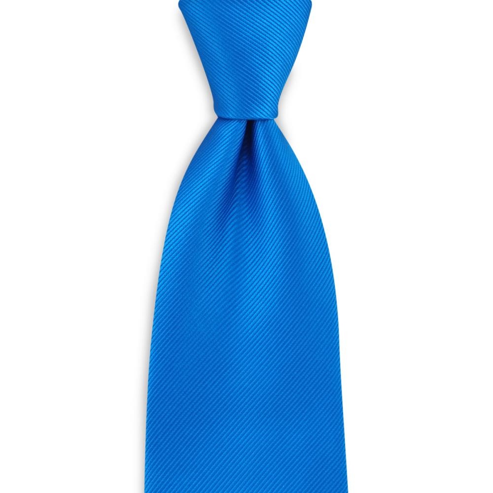 Necktie silk repp process blue - 1