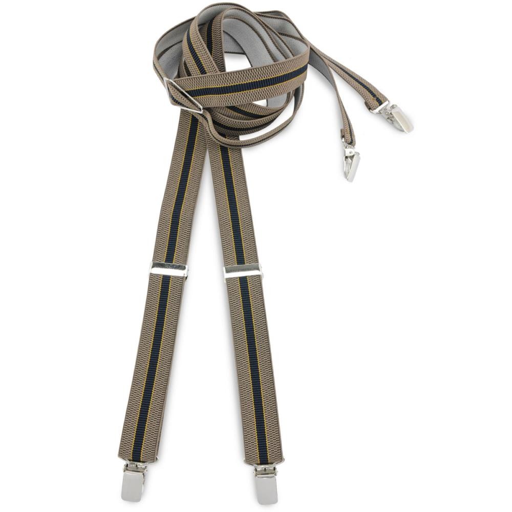 Suspenders beige stripe - 1