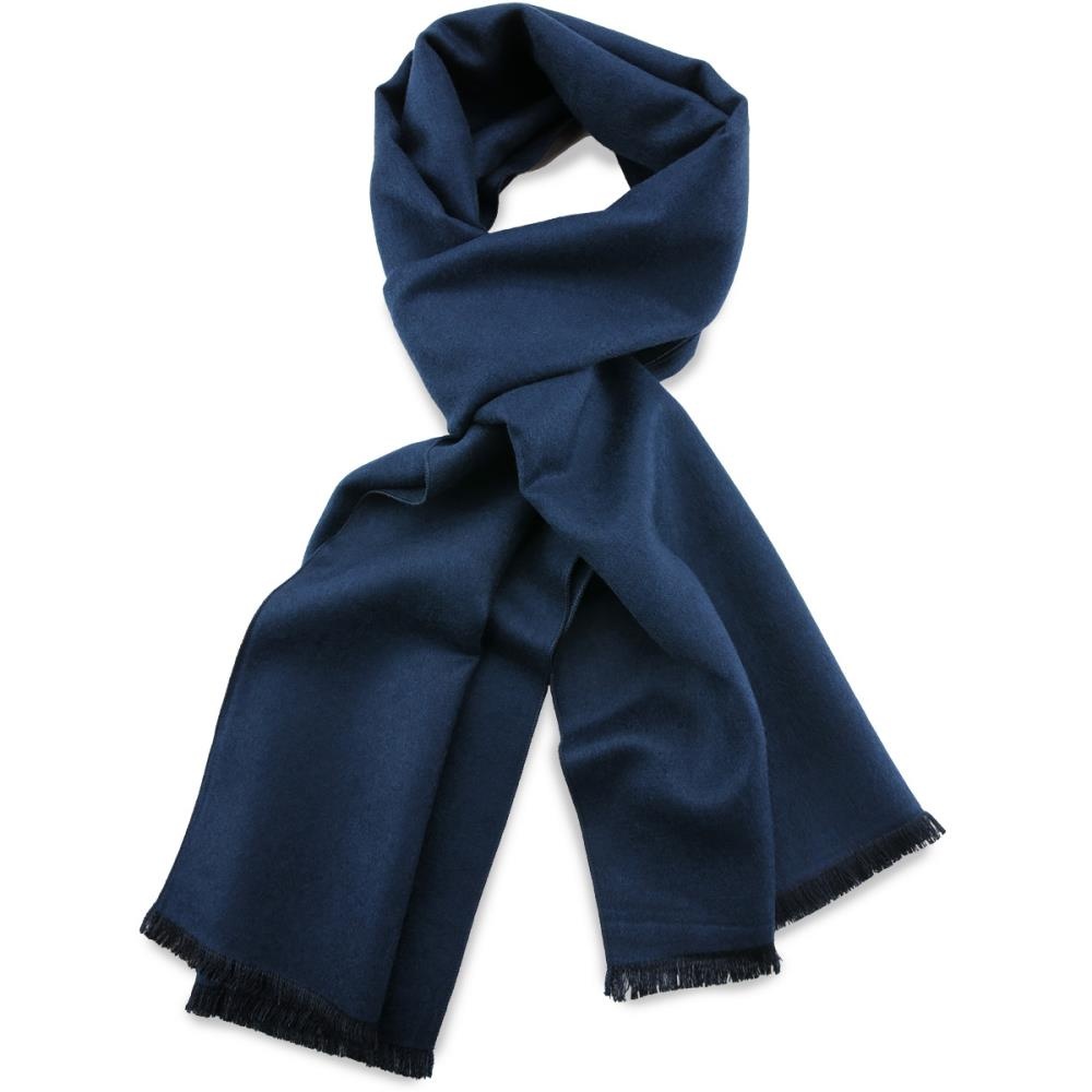 Unisex scarf viscose navy blue - 1